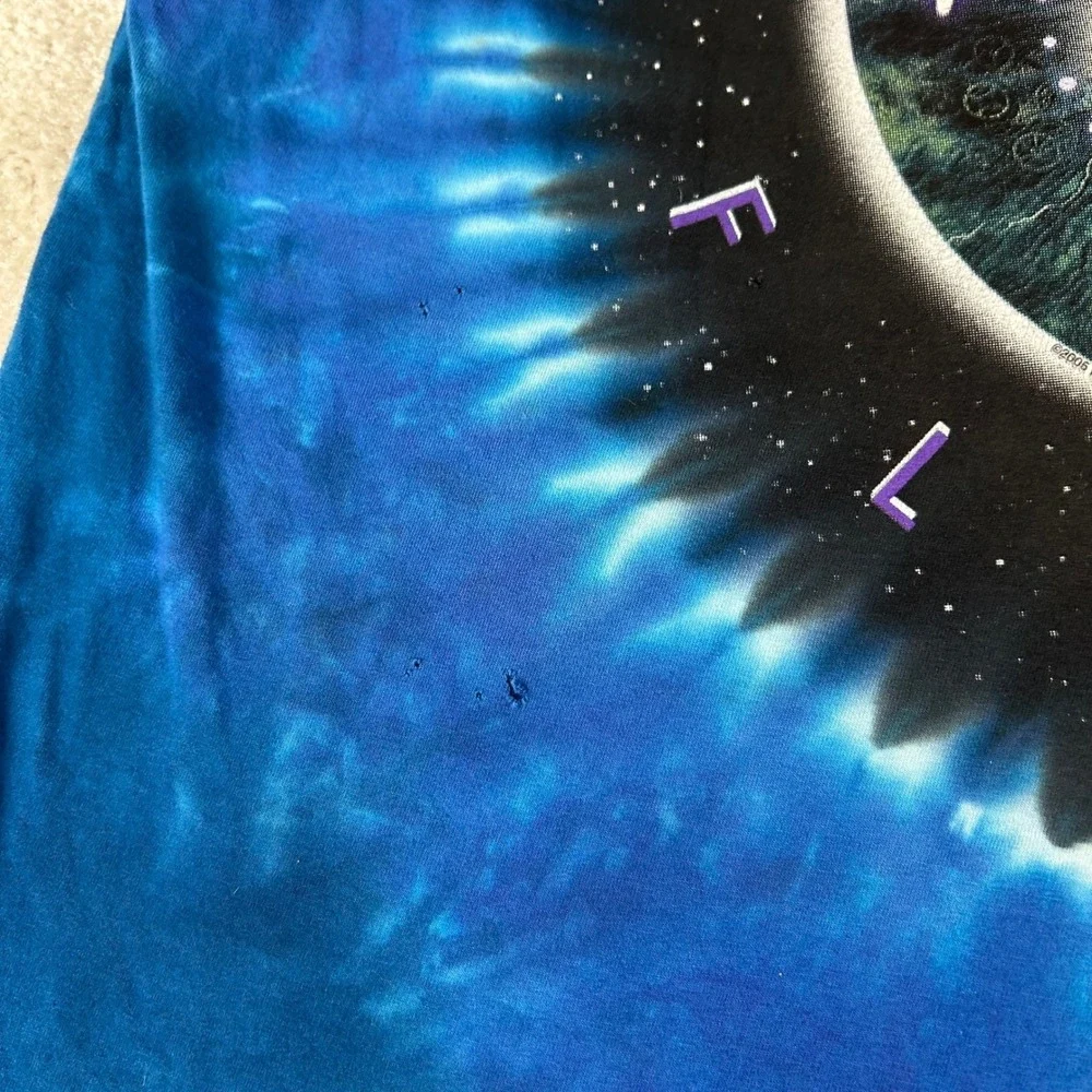 Pink Floyd Pulse Liquid Blue Tie Dye Graphic T-Shirt Blue Men's XL 2005 Rock Tee